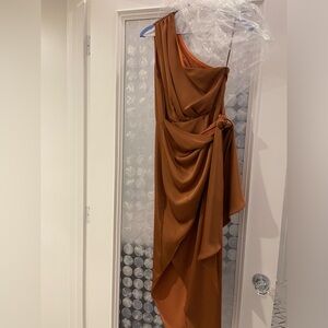 Copper color midi dress